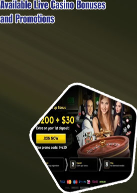 Live casino deposit bonus